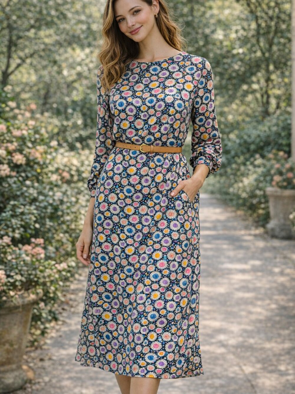Vintage Castlebrook Floral Print Dress 🌼 Made in USA (Late 80s / Early 90s)